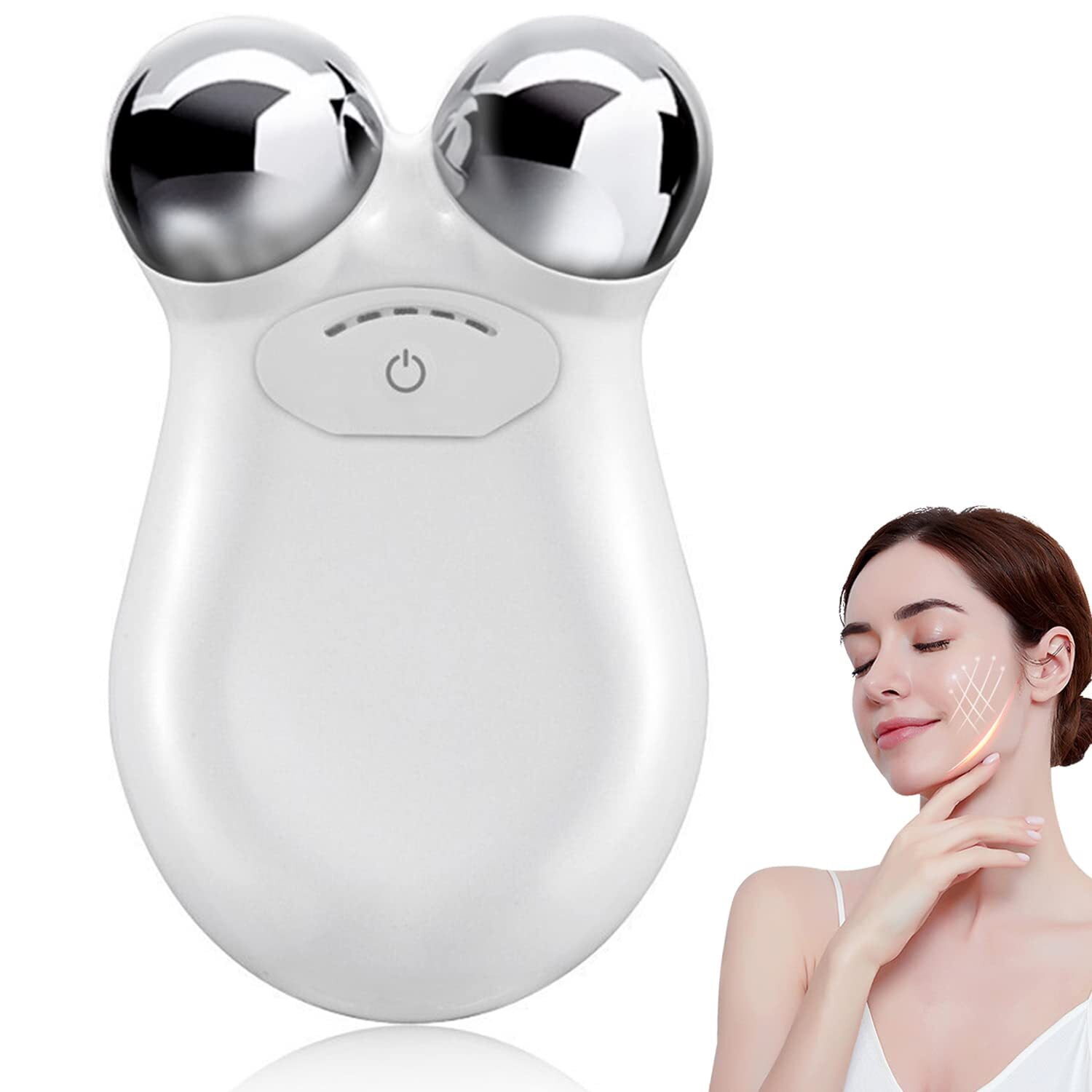 Face Device Roller, USB Mini microcurrent face Lift Skin Tightening ...