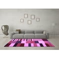 thumbnail image 3 of Ahgly Company Indoor Square Abstract Purple Contemporary Area Rugs, 8' Square, 3 of 4