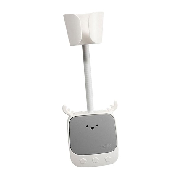 Soporte para secador de pelo ajustable, decoración, herramientas para el cabello, soporte para secador de pelo, sin perforaciones Blanco