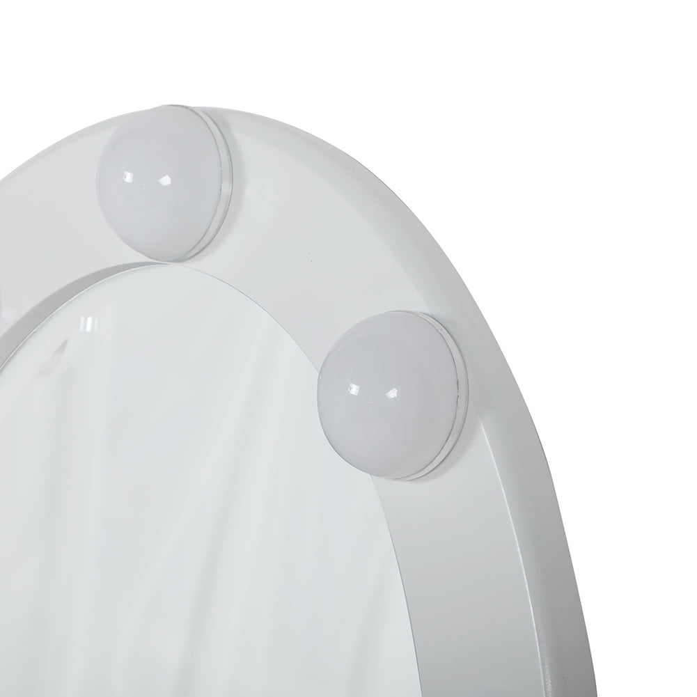Resenkos Vanity Set Dressing Table with Mirror, 10 Light Bulbs, Stool 5 Drawers, 29.5 x 15.7 x 52.8 inches, White Resenkos Vanity Set Dressing Table with Mirror, 10 Light Bulbs, Stool 5 Drawers, 29.5 x 15.7 x 52.8 inches, White