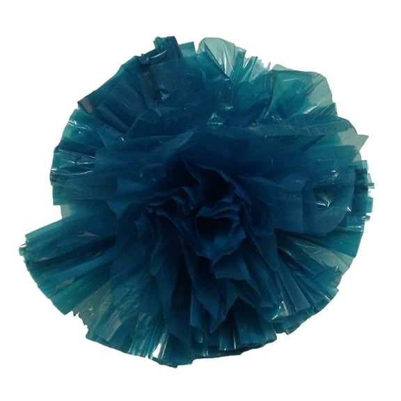 12 Plastic Flower Poms with Suction Cups Car/Limo Decoration Deco-Puffs - teal