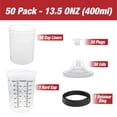 thumbnail image 2 of Paint Spray Gun Cups Liners and Lid System, Disposable 125 MIC Kit, 50 Pack, 13.5 oz (400ml), 2 of 7