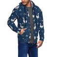 thumbnail image 3 of Zip Up Hoodies for Men - Bohemian Cute Duck Navy Blue Long Sleeve Comfrt Men'S Fashion Hoodies & Sweatshirts, Jackets for Men Hoodies Pullover Clothing Clothes with Pouch, 3 of 5