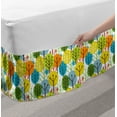 thumbnail image 2 of Baby Bed Skirt, Colorful Summer Trees Kids Playroom Girls Boys Childish Branches Plants Artwork, Elastic Bedskirt Dust Ruffle Wrap Around for Bedding Decor, 4 Sizes, Multicolor, by Ambesonne, 2 of 2