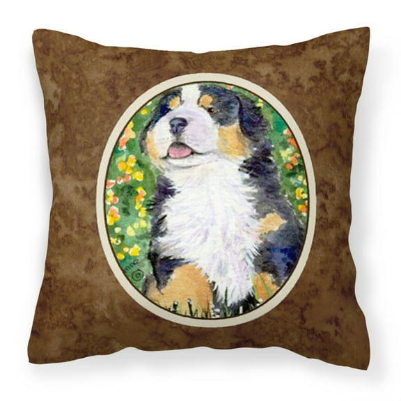 Carolines Treasures SS8955PW1414 Bernese Mountain Dog Fabric Decorative Pillow, 14Hx14W, multicolor