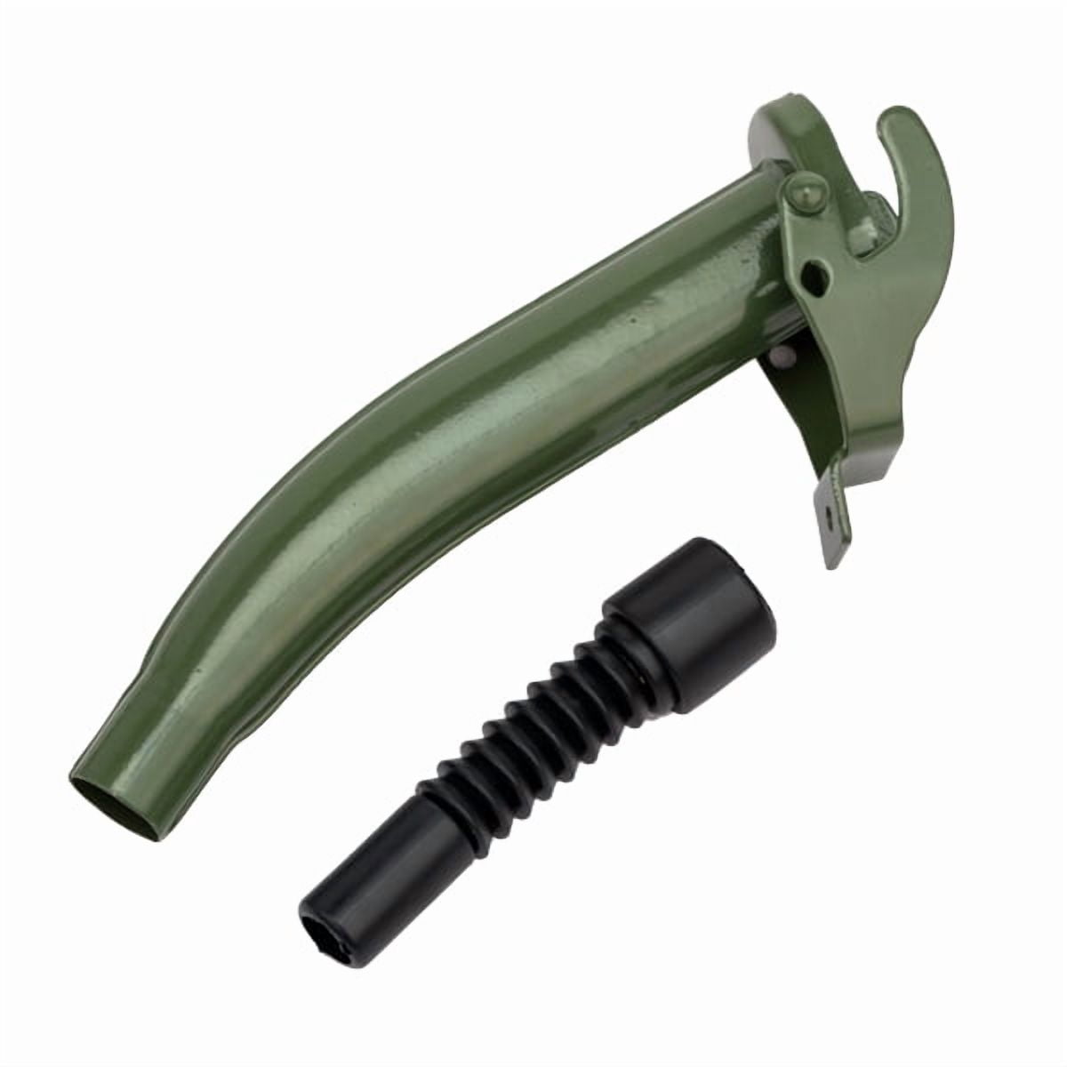 5L American Style Fuel Storage Can with Pour Tube, Army Green, Portable for Gasoline/Diesel/Oil