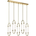 thumbnail image 4 of 84147-Elan Lighting-Delsey - 48.75 Inch 5 LED Linear Chandelier-Polished Nickel Finish, 4 of 4