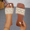 thumbnail image 4 of Censtreet Women's Flat Sandals Fashion Slides With Soft Leather Slippers for Summer, 4 of 9