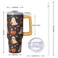 thumbnail image 2 of Halloween Tumbler 30 oz with Handle and Straw Pumpkin Skeleton Ghost Tumbler Halloween Birthday Gifts Insulated Mug, 2 of 5