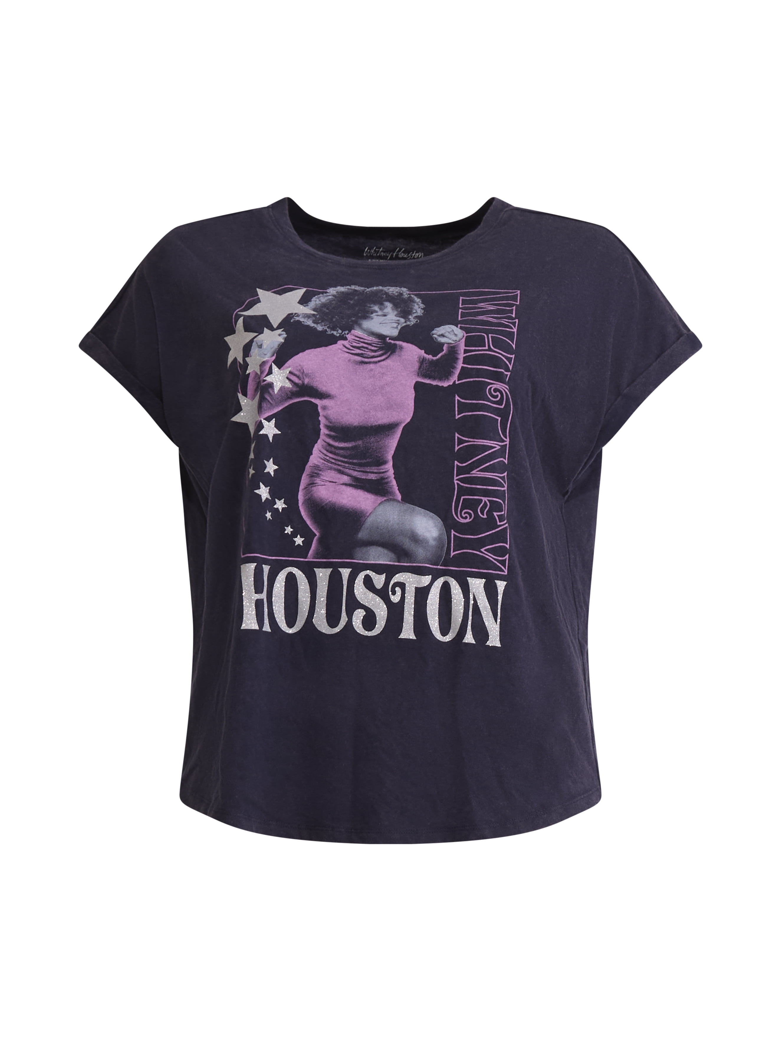 Terra & Sky Women's Plus Size Whitney Houston Graphic Tee with Short Sleeves, Sizes 0X-5X