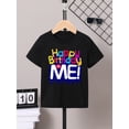 thumbnail image 2 of Youngsters' Cartoon Soccer Pattern T-Shirt, Soft Breathable Cotton, Crew Neck, Regular Fit, Casual Summer Top for Boys, 2 of 7