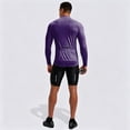 thumbnail image 5 of Men's Long Sleeve Sun Shirts UPF 50+ Stand Collar 1/4 Zip Up Fishing Running Rash Guard Outdoor Lightweight T-Shirts,Purple,3XL, 5 of 6