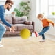 thumbnail image 4 of Pelota silenciosa que rebota, juguete deportivo para niños de baloncesto de espuma silenciosa para niños (21 cm), amarillo, 4 of 7