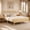 Natural, variant on PureDashio Natural Pine Queen Bed Frame, Spindle Headboard Solid Wood Platform Bed, No Box Spring Required, Mid-Century Wooden Bed Frame for Bedroom,Walnut