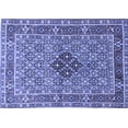 thumbnail image 1 of Ahgly Company Machine Washable Indoor Rectangle Persian Blue Traditional Area Rugs, 8' x 12', 1 of 4