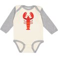 thumbnail image 3 of Inktastic Lobster Distressed Ocean Creature Boys or Girls Long Sleeve Baby Bodysuit, 3 of 5