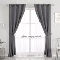 thumbnail image 2 of Cortinas SOFJAGETQ, 132 x 244 cm, doble capa, opacas, 2 of 8