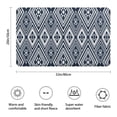 thumbnail image 2 of Blue Geometric Diamond Triangle Pattern Bathroom Rugs Mat,Non Slip Microfiber Bathroom Rug,Rubber Backing,Soft Bathroom Mats for Bathroom Floor,Tub and Shower,20x32in(50x80cm), 2 of 4