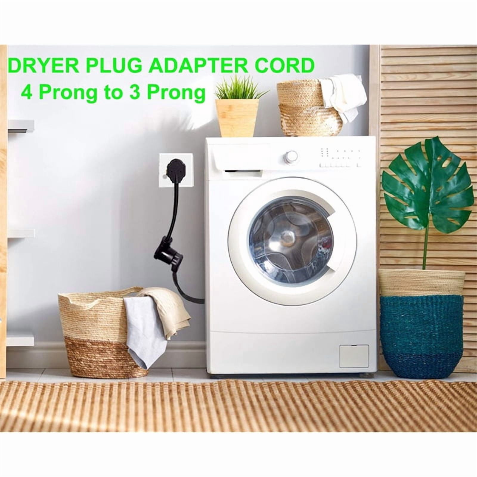 3Prong to 4 Prong Dryer Adapter,4 Prong to 3 Prong Dryer Adapter,NEMA 14-30P Male to 10-30R Female,Dryer Cord Adapter US