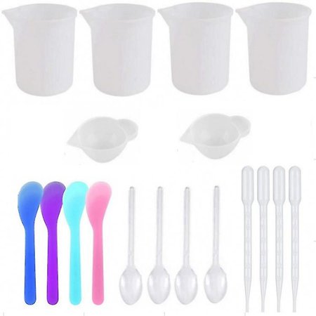 Y046 Set Lepai Epoxy Crystal Epoxy Dispensing Tool Set Silicone Pad Measuring ...