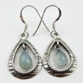 thumbnail image 2 of SilverStarJewel 925 Pure Silver Collectible Aqua Chalcedony One Of A Kind Ethnic Earrings 1.5", 2 of 3