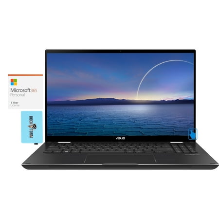 ASUS ZenBook Flip 15 Home & Entertainment 2-in-1 Laptop (Intel i7-1165G7 4-Core, 15.6" 60Hz Touch Full HD (1920x1080), NVIDIA GTX 1650 [Max-Q], Win 11 Home) with Microsoft 365 Personal , Hub
