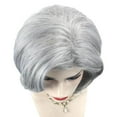 thumbnail image 4 of Baohd Perruques pour Femmes Cheveux Bouclés Cosplay Perruque avec Rose Perruques en Filet Argent 35cm, 4 of 8