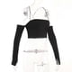 thumbnail image 5 of Fashion T-shirts Blouses Women off Shoulder Top Sexy Long Sleeves Crop Top Cut out Tee-Shirts Solid Color Blouse Top White M, 5 of 5