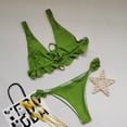 thumbnail image 3 of Babysbule Womens Swimsuits Women Swimwear Ruffles Bandage Two-Piece Swimsuit Bikini Swimming Beachwear, 3 of 4