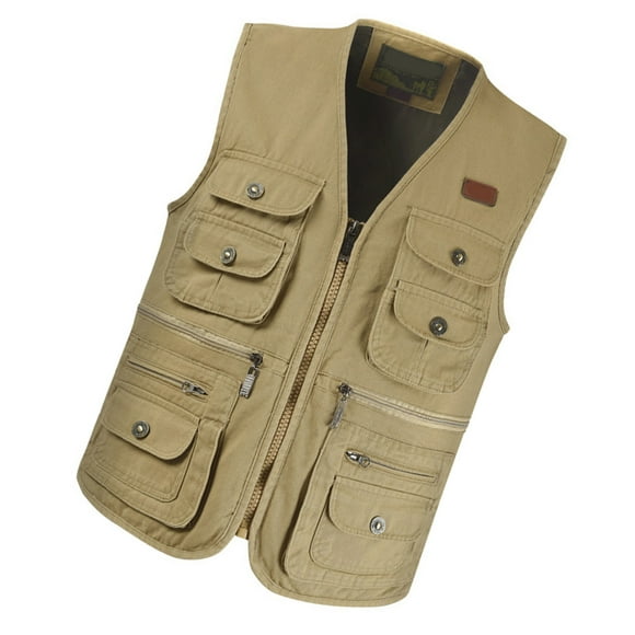 Fishing Vest,Cargo Vest Multi Pockets Hunting Vest Mens Vest Streamlined Design