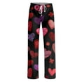 thumbnail image 6 of Resicozy Women's Valentine Pajama Pants Casual Long Pajama Lounge Pant Drawstring Sleepwear Heart Printed Design Red M, 6 of 7