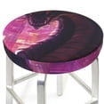 thumbnail image 3 of Balery Neon Futuristic Dragon Fundas de asiento para taburete de bar redondo de tela de terciopelo ajustables que protegen de arañazos y manchas para sillas de 14 a 17 pulgadas.-12 inch, 3 of 7