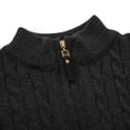 thumbnail image 5 of Men's Cable Knit Half-Zip Sweater Warm, Stylish Pullover for Casual and Formal Wear Blue, 5 of 5