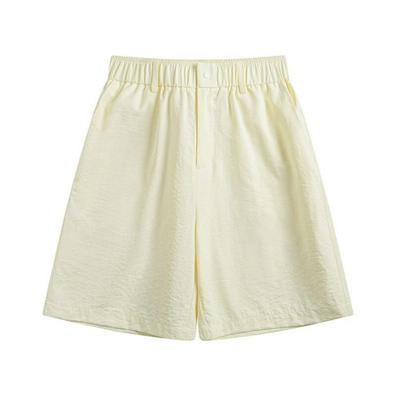 BLCHUNen Mens Beach Shorts with Zipper Pockets Button Elastic Waist Breathable Athletic Gym Running Shorts