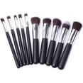 thumbnail image 4 of 10 brochas de maquillaje profesionales, juego de brochas de maquillaje premium sintético Kabuki base colorete corrector sombra de ojos sin polvo, 4 of 5