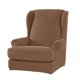 thumbnail image 1 of Funda elástica Wosthever para sillón orejero color café 2 uds, 1 of 6