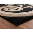 thumbnail image 4 of MDA Home Orelsi Black/Brown Contemporary Polypropylene Area Rug - 6'9" x 9'6", 4 of 6