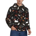thumbnail image 2 of Wukai Animal Koi Fish Print Men Hoodies Fleece Sweatshirts Long Sleeve Sweaters Pullover Fall Outfits Winter Clothes-4X-Large, 2 of 7