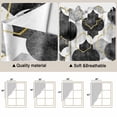 thumbnail image 5 of Black Geometric Moroccan Swag Valances for Windows, Kitchen Curtains 36 Inch Length 2 Panels Set, Abstract Art Grey Ombre Modern Short Curtains for Small Windows Rod Pocket Cafe Curtains 28"x36", 5 of 8