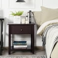 thumbnail image 2 of Costway Nightstand Beside Table Chest Sofa Table End Table Accent Table Espresso, 2 of 11