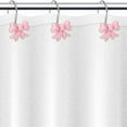 thumbnail image 4 of 12 Pcs Resin Bow Shower Curtain Rings Pink Knot Decorative Hooks Accessories Cute Metal Hangers Single Hook Design for Home Bathroom Bedroom Decor By Scheam, 4 of 7