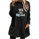 thumbnail image 2 of Heisall Womens Autumn Winter Fleece Sweatshirts Round Neck Letter Print Pocket Long Sleeve Thickened Warm Casual Daily Wear, 2 of 4