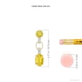 thumbnail image 2 of ANGARA Natural & 1.32 ct Yellow Sapphire Dangle Earrings with Diamonds Accents in 14K Yellow Gold for Women (Size-6x4mm) | Anniversary, Jewelry Gift for Women | Natural Yellow Sapphire Earrings, 2 of 8