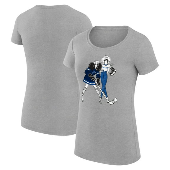 Women's G-III 4Her by Carl Banks Heather Gray St. Louis Blues Super-Slim Fit Lightweight Hockey Girls T-Shirt