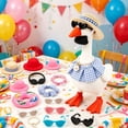 thumbnail image 6 of Yardvibe 13PC Desk Goose Outfits, 7 Inch Summer Mini Porch Goose Outfits Hats Sunglasses Swimming Ring Necklaces Dresses for Magnetic Geese Statue, Key Holder Table Decor (A), 6 of 8