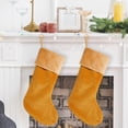 thumbnail image 4 of BSJJY Large Plush Solid Color Christmas Stockings,19.7In Mantel Candy Stocking,Christmas Tree Ornaments Gift Bag,Yellow,1PCS, 4 of 6