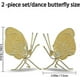 thumbnail image 2 of Gold Decor 2-Piece Set Gold Butterfly Figurine,Brass Small Animal Decor Sculpture Butterfly Statue,Solid Metal Insect Ornament Mini Gold Butterfly Fig, 2 of 5