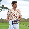 thumbnail image 3 of Yiaed Turkey And Thanksgiving2Print Men's Short Sleeve Polo Shirt,Golf Polo for Men Three-Button Golf Shirt Athletic Casual Collared T-Shirt- X-Large, 3 of 7