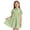 E301-Green, variant on hengsof Girls Button Short Sleeve Turn Down Collar Dress Fashion Bow Rhinestone Princess Dress Backless Bow Summer Dress for Kids 4-16 Years