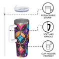 thumbnail image 4 of Modern 40oz Tumbler– Stainless Steel Insulated Tumbler with Handle and Straw, Large Capacity Travel Cup for Hot & Cold Drinks, 4 of 7
